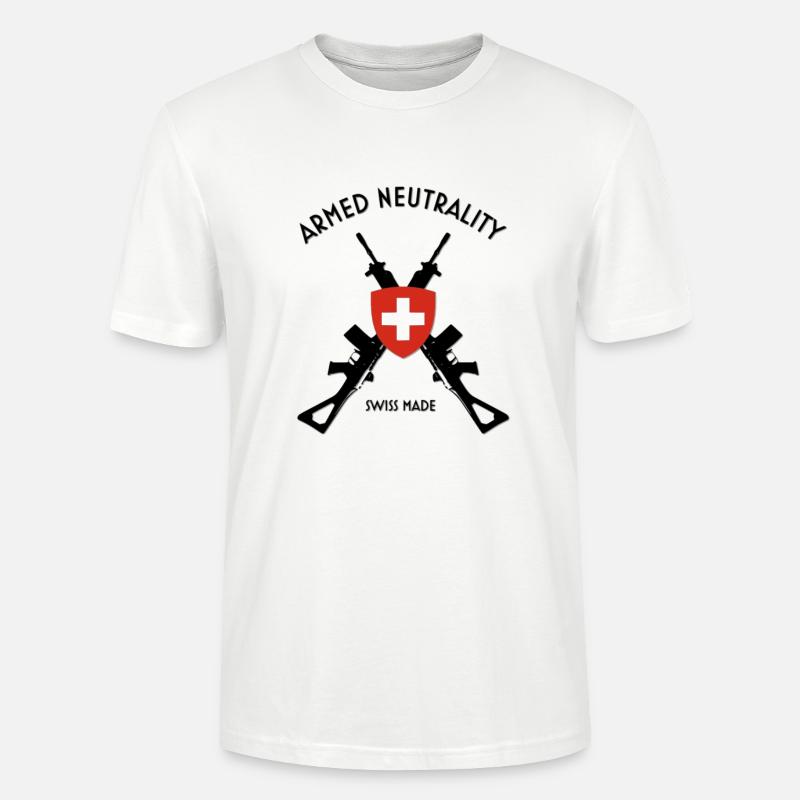 Bewaffnete neutralität schweizer gemacht - Stanley/Stella Unisex Bio-T-Shirt CRAFTER - Weiß