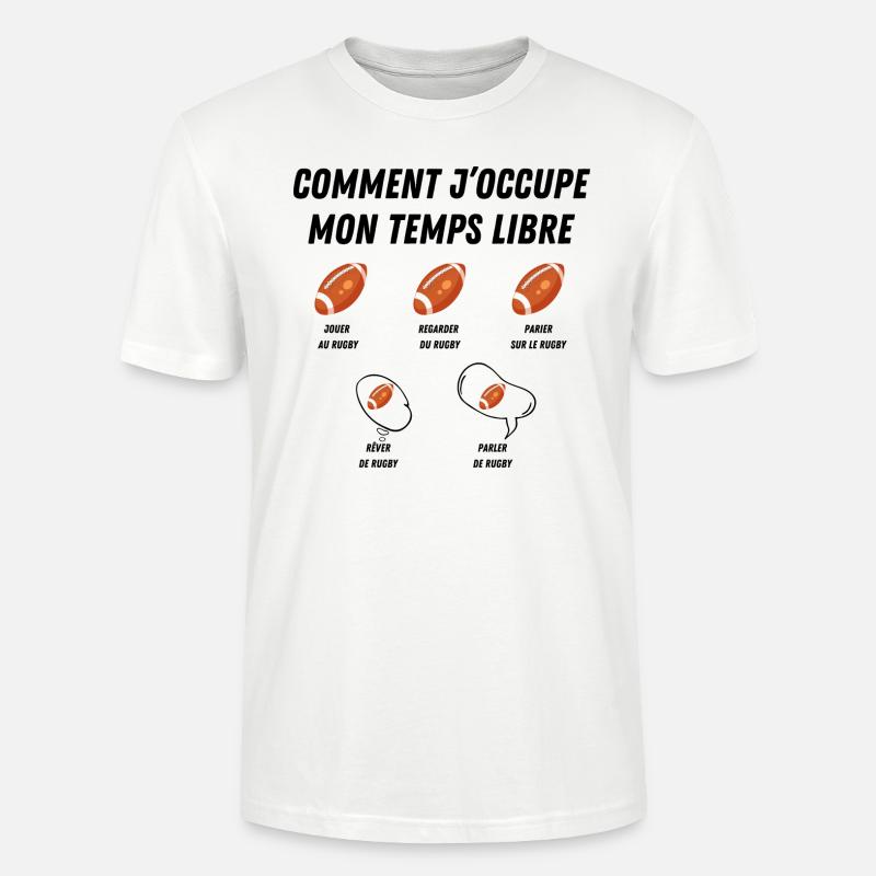 comment j'occupe mon temps libre - T-shirt bio CRAFTER Stanley Stella Unisexe - blanc