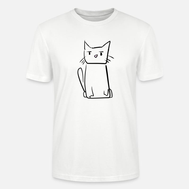 cartoon katze tier süß - Stanley/Stella Unisex Bio-T-Shirt CRAFTER - Weiß