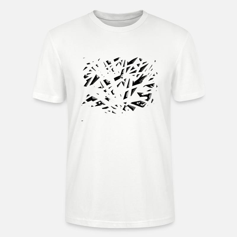 muster grau scherben - Stanley/Stella Unisex Bio-T-Shirt CRAFTER - Weiß