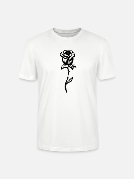 Rose Symbol Flower Shape - Stanley/Stella CRAFTER Unisex Organic T-Shirt - white