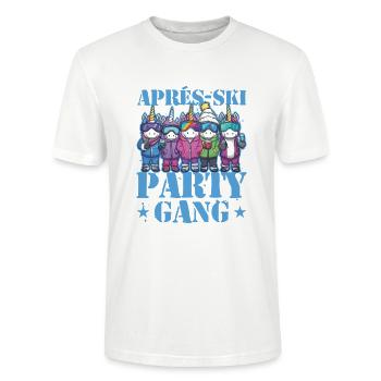 Après Ski Party Gang Unicorn - Stanley/Stella CRAFTER Unisex Organic T-Shirt - white - Front - Alina (178cm) & Michal (187cm)