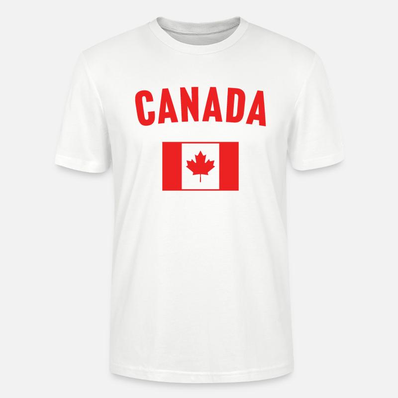 Drapeau du Canada - T-shirt bio CRAFTER Stanley Stella Unisexe - blanc