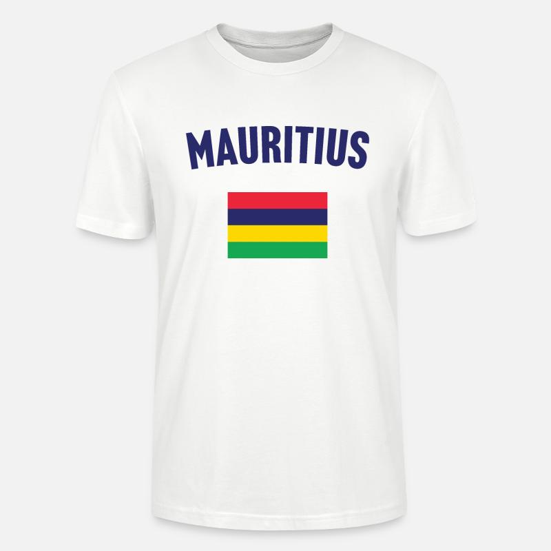 Mauritius Flagge - Stanley/Stella Unisex Bio-T-Shirt CRAFTER - Weiß