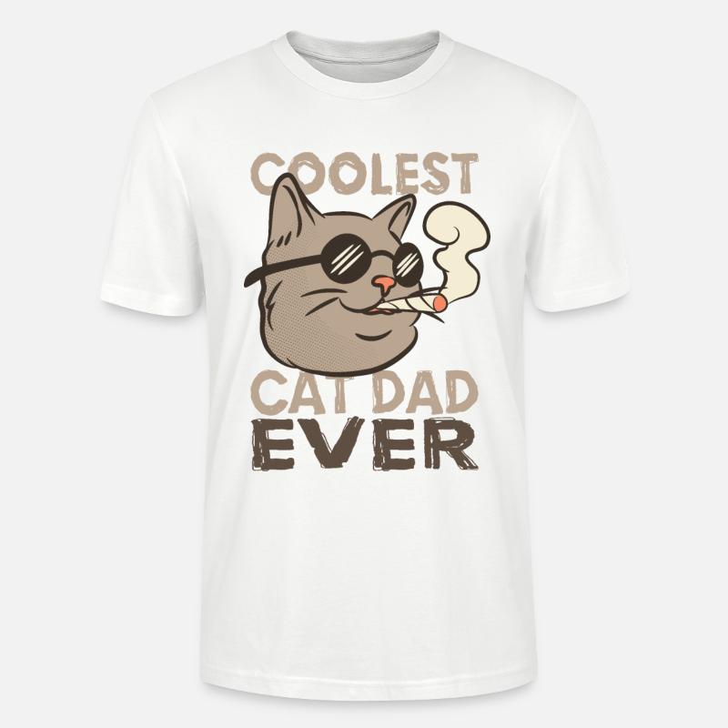 Katzenpapa - Stanley/Stella Unisex Bio-T-Shirt CRAFTER - Weiß