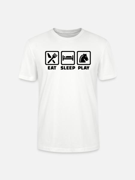 Eat Sleep Chess - Stanley/Stella CRAFTER Unisex Organic T-Shirt - white