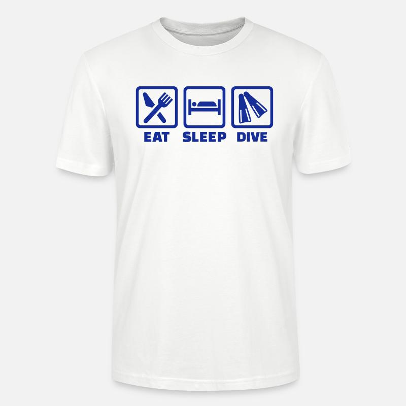 Eat sleep dive - T-shirt bio CRAFTER Stanley Stella Unisexe - blanc