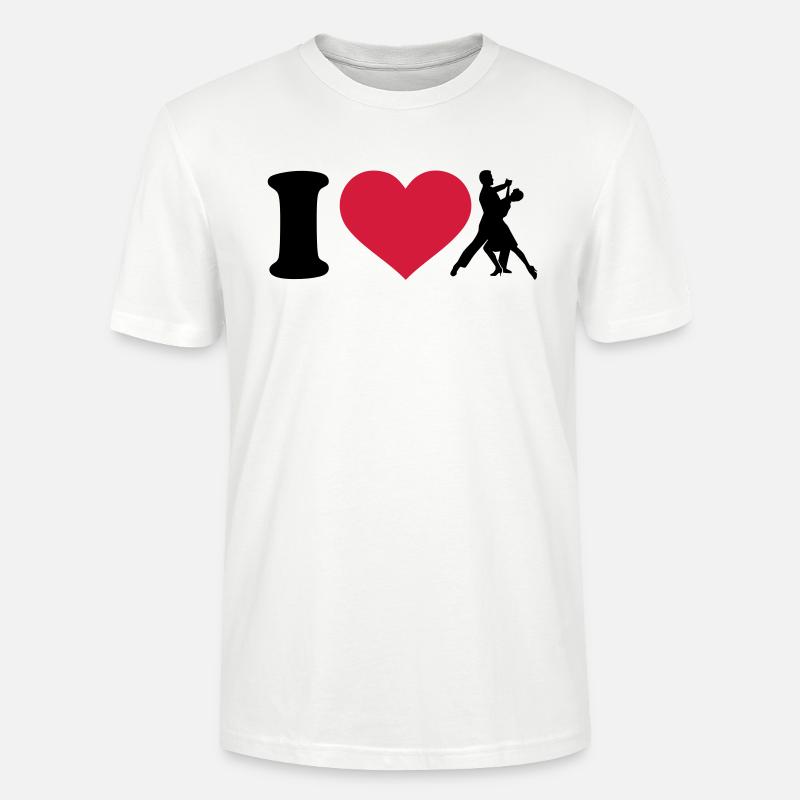 I love Danser - T-shirt bio CRAFTER Stanley Stella Unisexe - blanc