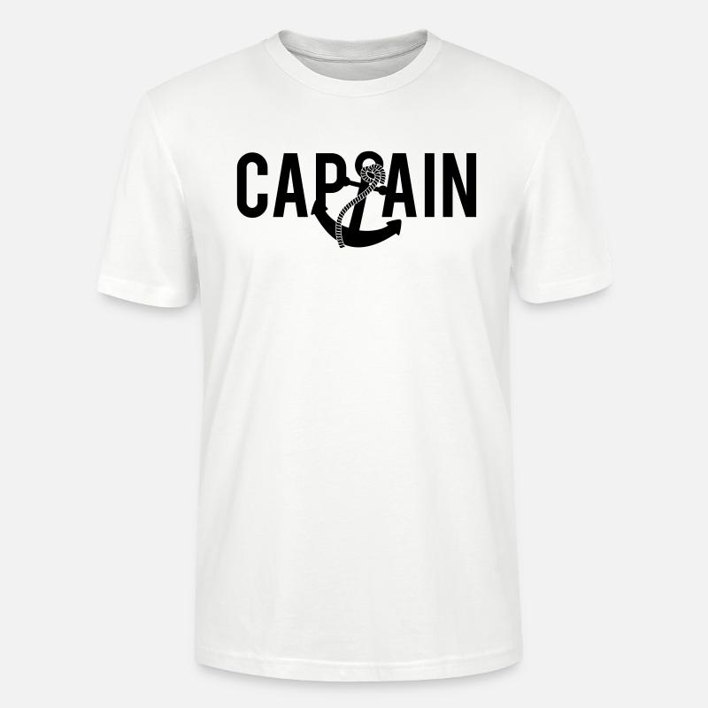 Capitaine ancre Logo - T-shirt bio CRAFTER Stanley Stella Unisexe - blanc