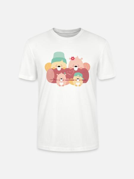 BEAVER FAMILY - Stanley/Stella Unisex Bio-T-Shirt CRAFTER - Weiß