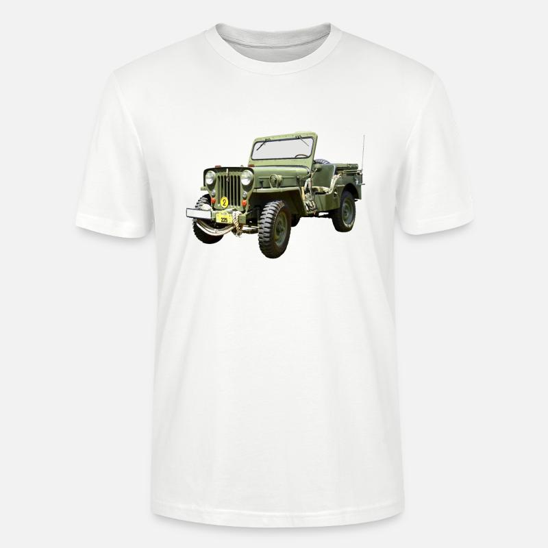 Jeep Willys Odtimer - T-shirt bio CRAFTER Stanley Stella Unisexe - blanc