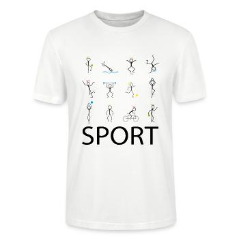 Sport sport sport - Stanley/Stella CRAFTER Unisex Organic T-Shirt - white - Front - Alina (178cm) & Michal (187cm)