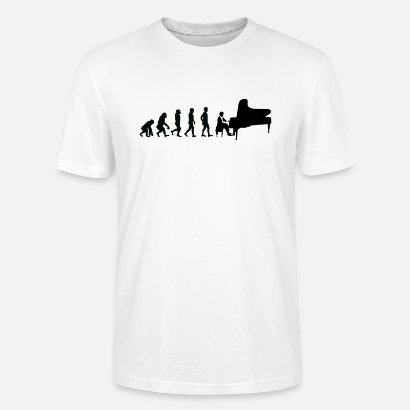 Evolution Pianist - Stanley/Stella Unisex Bio-T-Shirt CRAFTER - Weiß