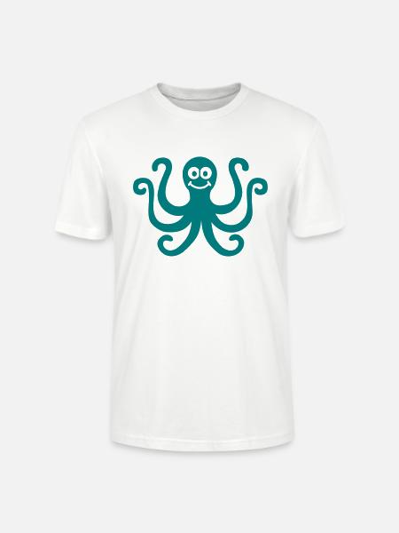 Krake - Stanley/Stella Unisex Bio-T-Shirt CRAFTER - Weiß