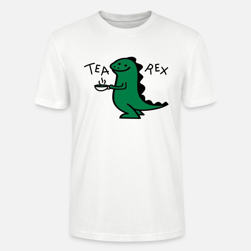 Dino als Tea Rex - Stanley/Stella Unisex Bio-T-Shirt CRAFTER - Weiß