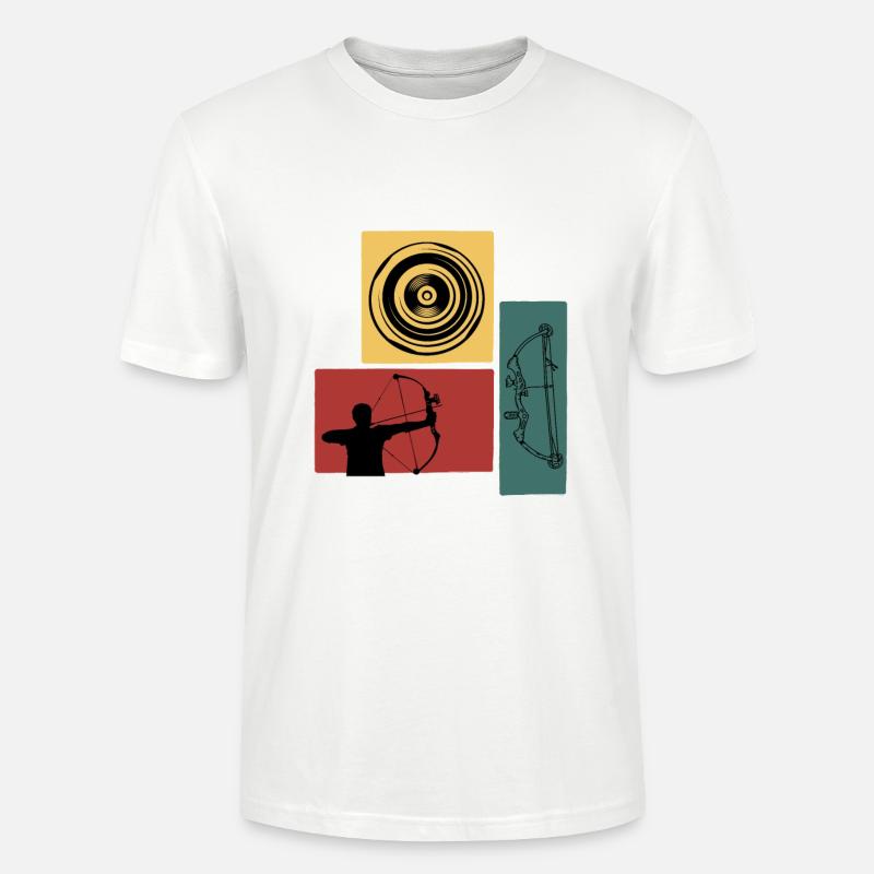 Cible pour archers avec arc - T-shirt bio CRAFTER Stanley Stella Unisexe - blanc