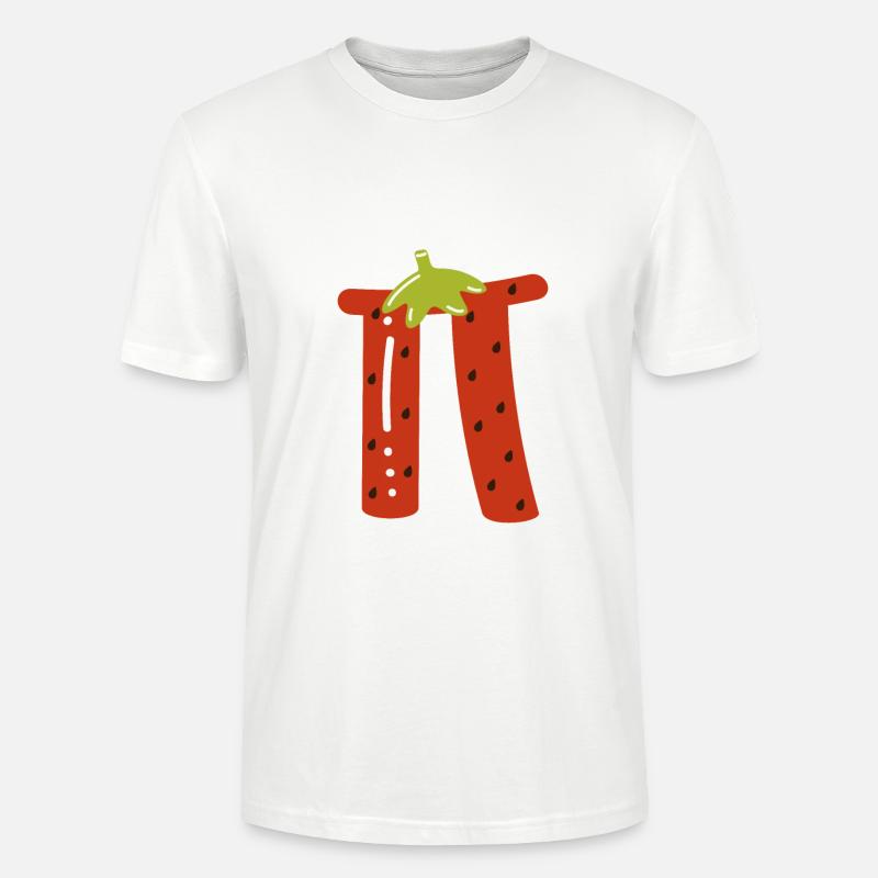Pi Als Erdbeere In Weiß - Stanley/Stella Unisex Bio-T-Shirt CRAFTER - Weiß