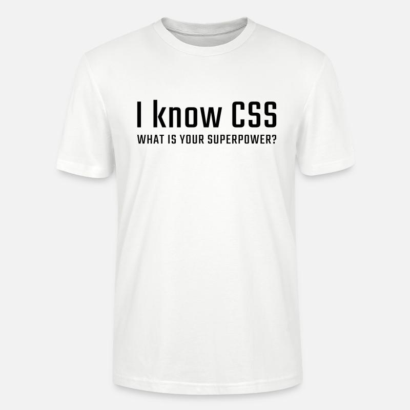 Je connais CSS - T-shirt bio CRAFTER Stanley Stella Unisexe - blanc