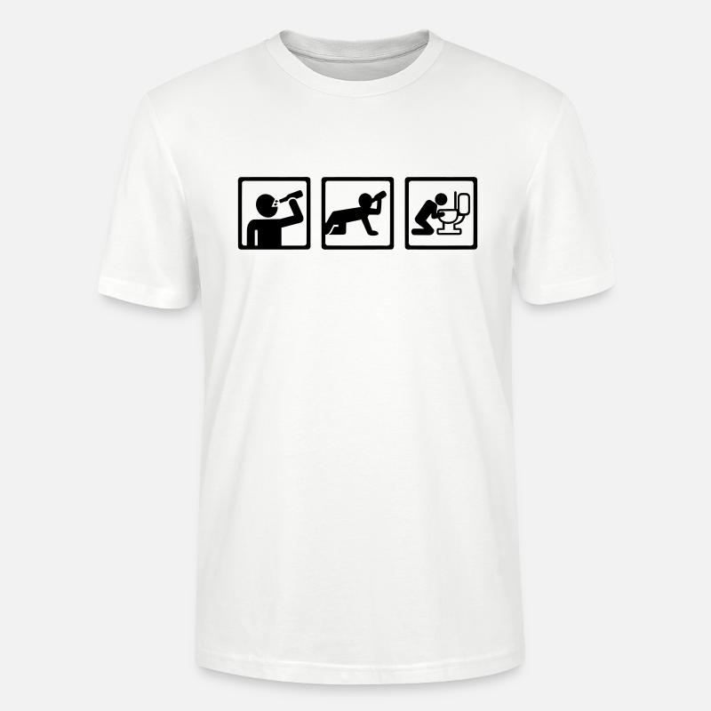 Alkohol - Stanley/Stella Unisex Bio-T-Shirt CRAFTER - Weiß