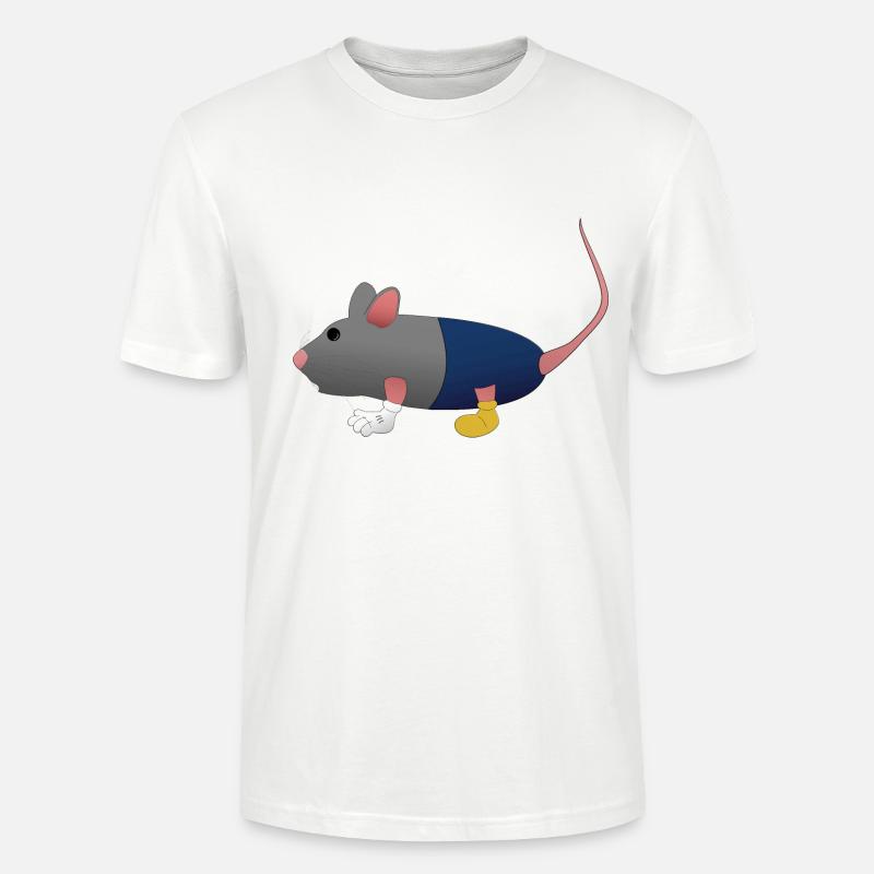 Niedliche Comic-Maus - Stanley/Stella Unisex Bio-T-Shirt CRAFTER - Weiß