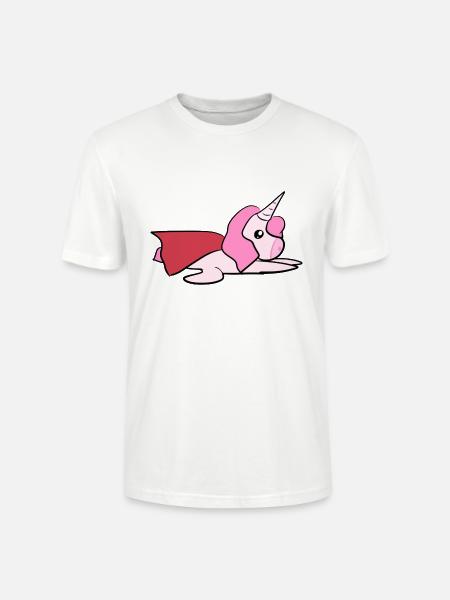 Enhjørning flue symbol heltinde heltinde - Stanley Stella CRAFTER unisex økologisk-T-shirt - hvid