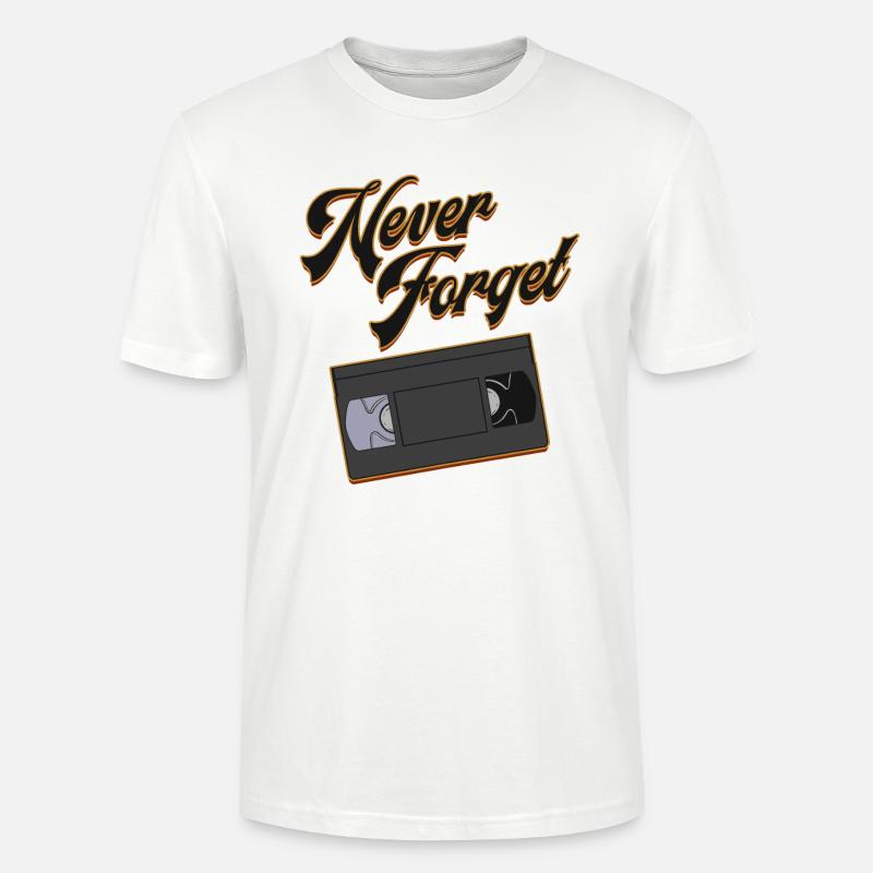 Never Forget VHS - T-shirt bio CRAFTER Stanley Stella Unisexe - blanc