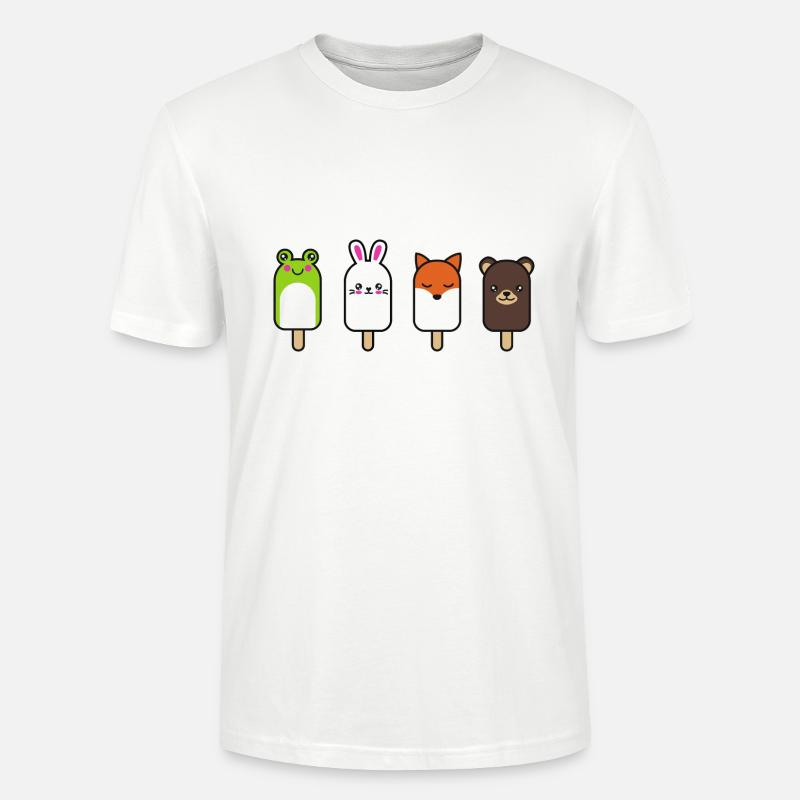 Eis mit Tiergesichtern - Stanley/Stella Unisex Bio-T-Shirt CRAFTER - Weiß