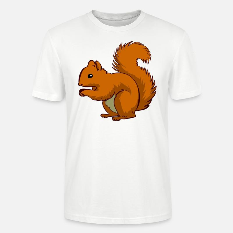 Ecki das Eichhörnchen - Stanley/Stella Unisex Bio-T-Shirt CRAFTER - Weiß