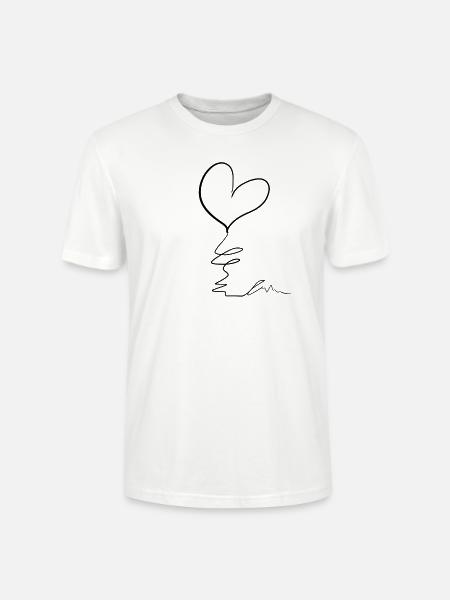 Herz Symbol - Stanley/Stella Unisex Bio-T-Shirt CRAFTER - Weiß