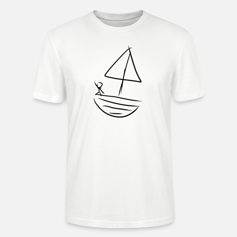 Boot Wasser - Stanley/Stella Unisex Bio-T-Shirt CRAFTER - Weiß