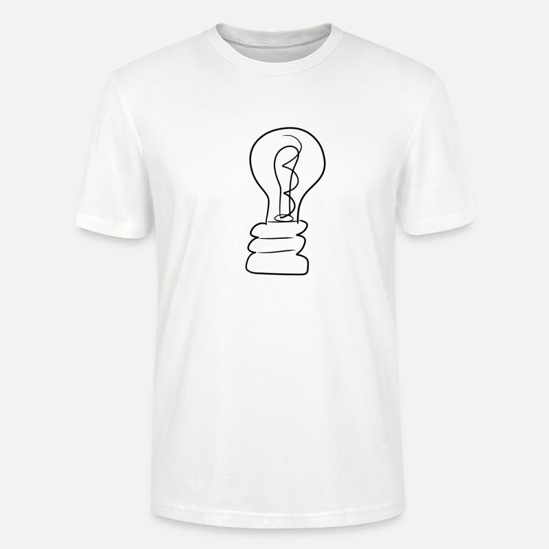 Light Bulb Knowledge - Stanley/Stella CRAFTER Unisex Organic T-Shirt - white