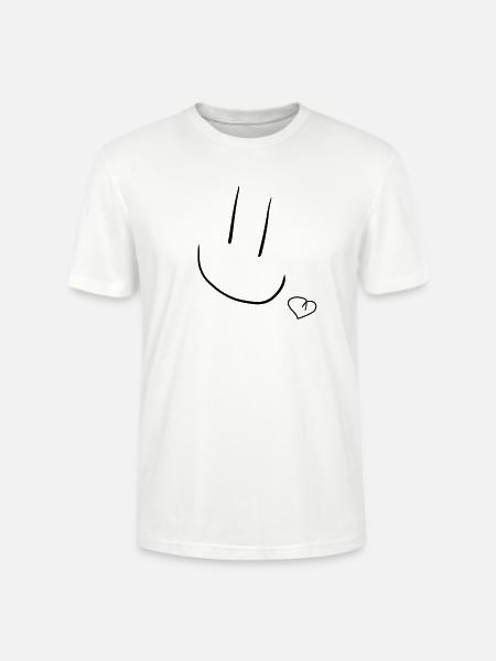Smiley happy - Stanley/Stella CRAFTER Unisex Organic T-Shirt - white
