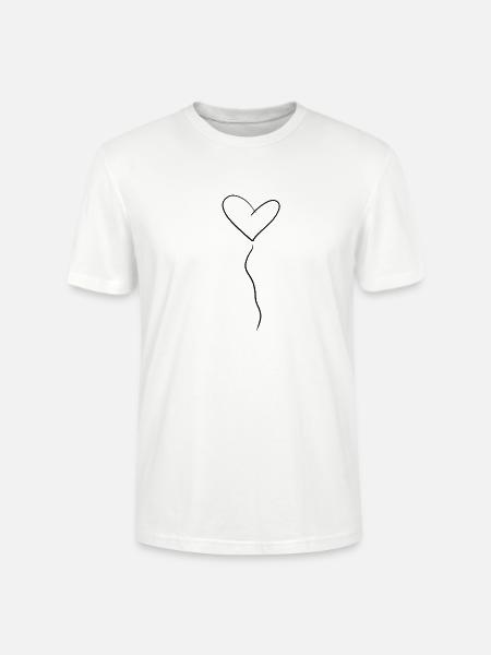 Heart Lines - Stanley/Stella CRAFTER Unisex Organic T-Shirt - white