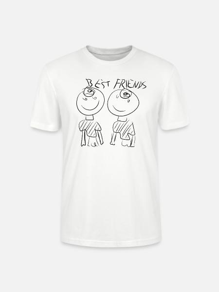 Beste Freunde - Stanley/Stella Unisex Bio-T-Shirt CRAFTER - Weiß
