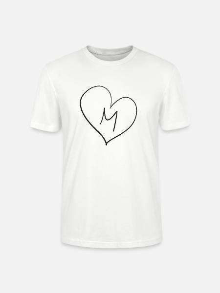 Heart Letter - Stanley/Stella CRAFTER Unisex Organic T-Shirt - white