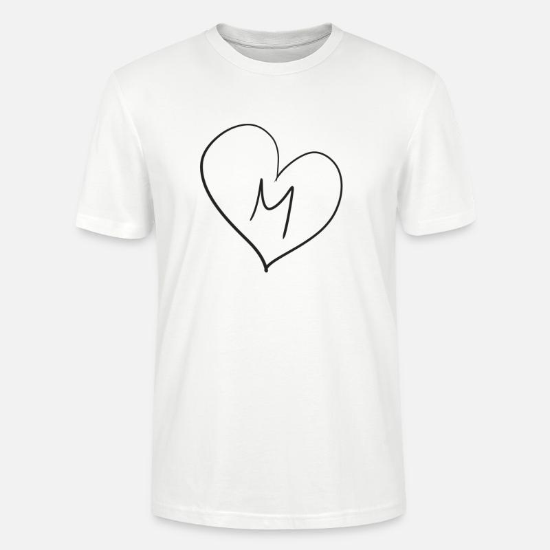 Herz Buchstabe - Stanley/Stella Unisex Bio-T-Shirt CRAFTER - Weiß