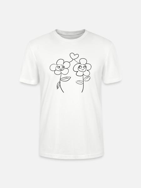 Flower Flowers - Stanley/Stella CRAFTER Unisex Organic T-Shirt - white