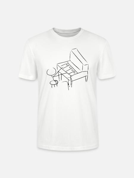 Musik Klavier - Stanley/Stella Unisex Bio-T-Shirt CRAFTER - Weiß
