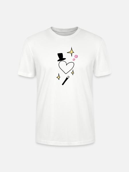 Magician heart - Stanley/Stella CRAFTER Unisex Organic T-Shirt - white