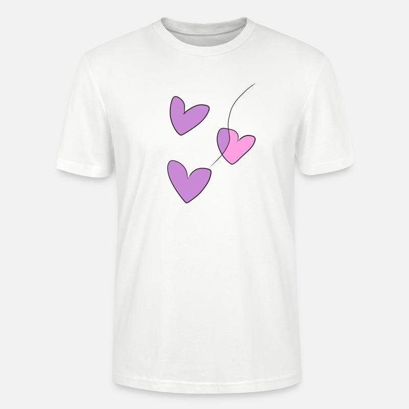herz herzen - Stanley/Stella Unisex Bio-T-Shirt CRAFTER - Weiß