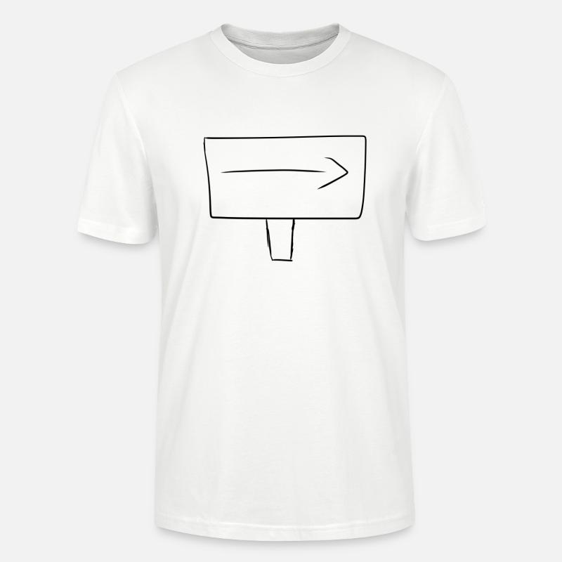 bouclier fléché de direction - T-shirt bio CRAFTER Stanley Stella Unisexe - blanc