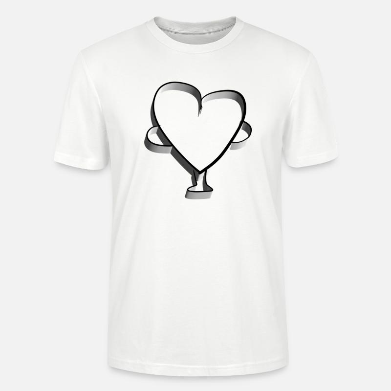 Trophäe liebe herz - Stanley/Stella Unisex Bio-T-Shirt CRAFTER - Weiß