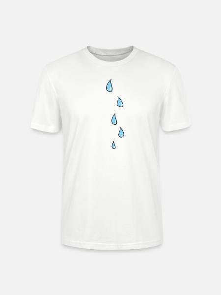 rain cloud water - Stanley/Stella CRAFTER Unisex Organic T-Shirt - white