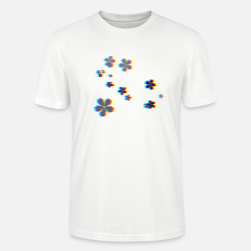 blumen 3d effekt blume symbol - Stanley/Stella Unisex Bio-T-Shirt CRAFTER - Weiß