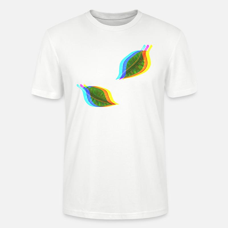 blätter blatt effekt 3d - Stanley/Stella Unisex Bio-T-Shirt CRAFTER - Weiß