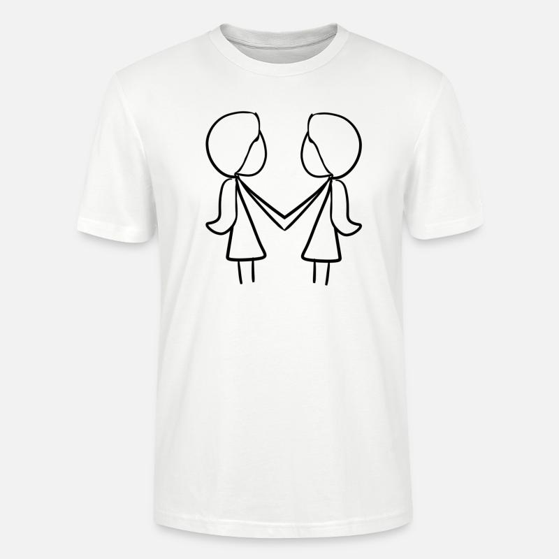 beste Freunde Freundschaft mädchen - Stanley/Stella Unisex Bio-T-Shirt CRAFTER - Weiß