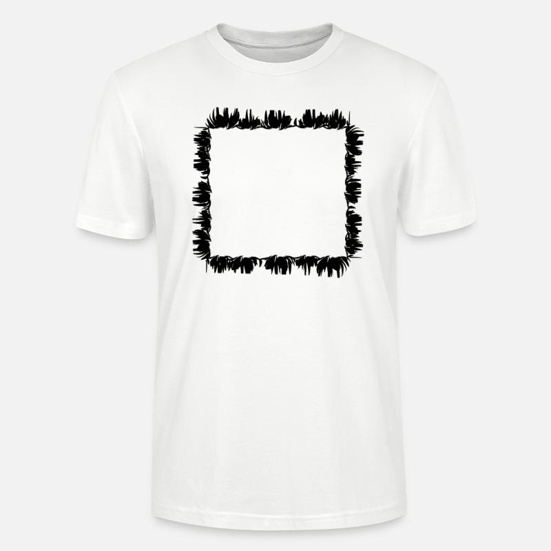 square square frame grass - Stanley/Stella CRAFTER Unisex Organic T-Shirt - white