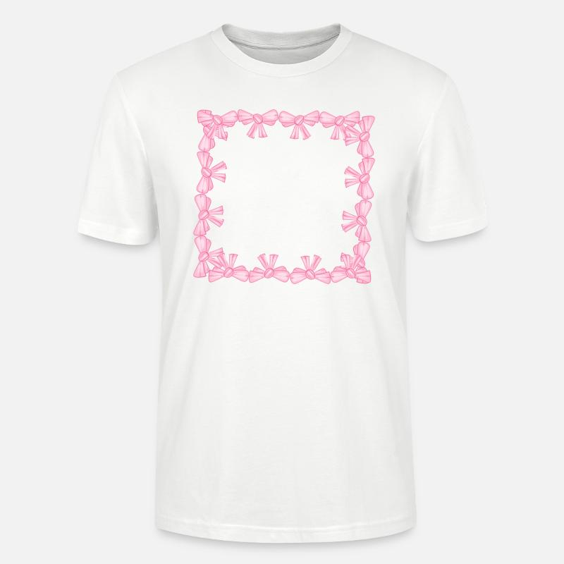 frame square square loop pink - Stanley/Stella CRAFTER Unisex Organic T-Shirt - white