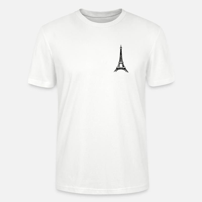 Tour Eiffel - T-shirt bio CRAFTER Stanley Stella Unisexe - blanc