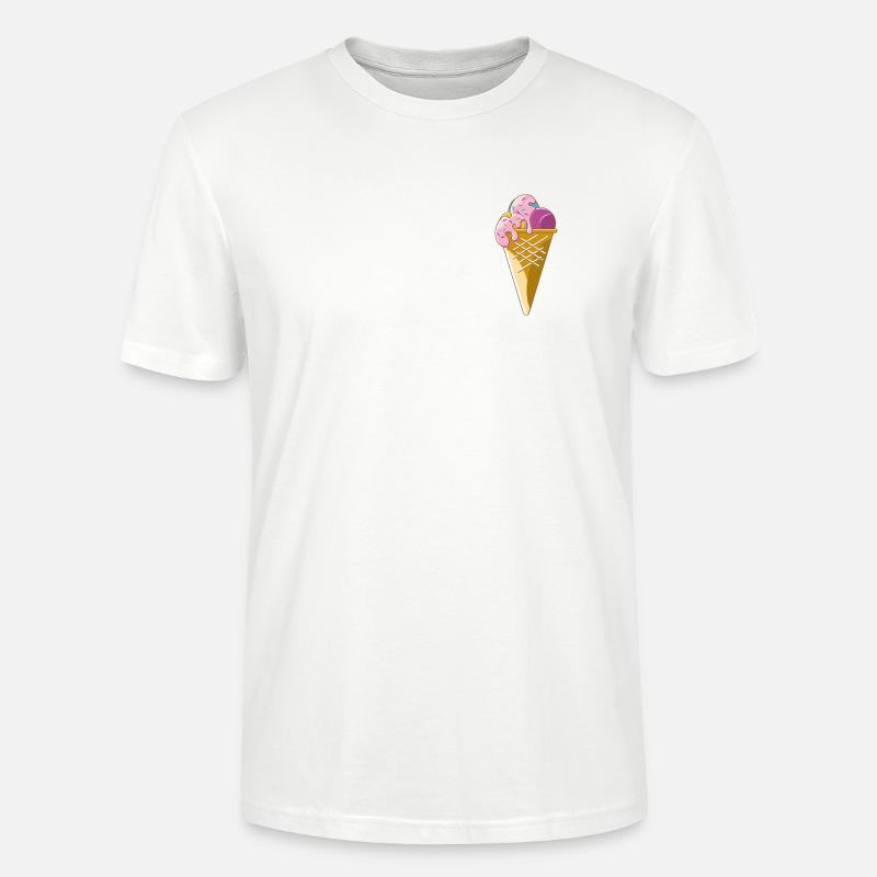 Eiscreme in der Waffel - Stanley/Stella Unisex Bio-T-Shirt CRAFTER - Weiß